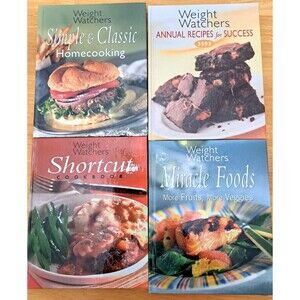 4 Weight Watchers Cookbooks Miracle Foods Shortcuts Simple Home Cooking Hardback